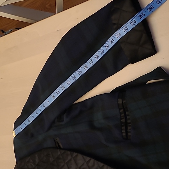 EUC VTG Saks Fifth Ave Black Label 100% Wool Navy/Green Satin Lined Jacket - Picture 11 of 16